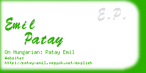 emil patay business card